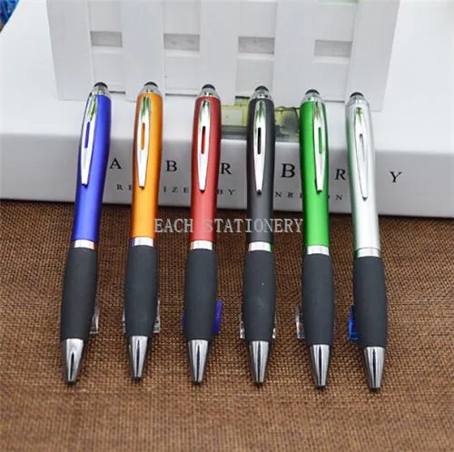 Metal Clip Stylus Plast Gummi Grip Kulepenn